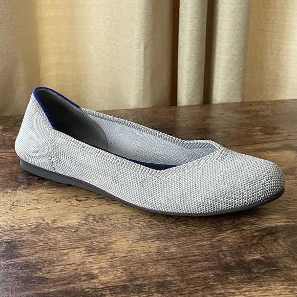 Rothy's Shoes - Rothy's Flax Gray Birdseye Ballet Flat Womens Sz 7.5 Slip On Round Toe Shoe